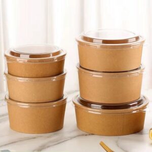 KRAFT ROUND BOWL WITH LID