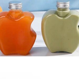 PLASTIC APPLE BOTTLE WITH ALUMINIUM CAP