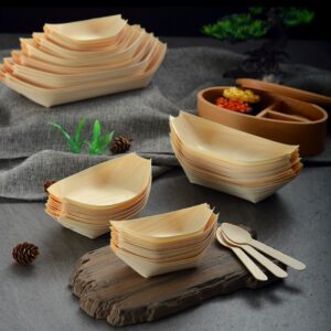 BAMBOO DISPOSABLE BOAT TRAY