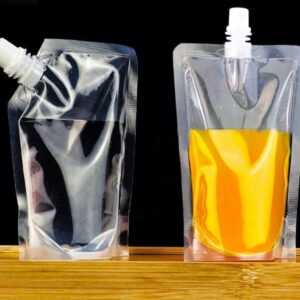 CLEAR JUICE POUCH INCLINED