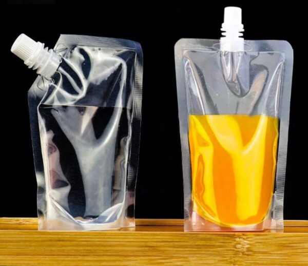 CLEAR JUICE POUCH INCLINED
