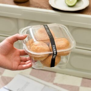 750ML TRANSPARENT SQUARE SALAD CONTAINER
