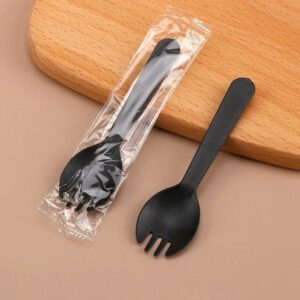 100PCS Plastic Disposable Mini Ice Cream Dessert Spoon Shovels
